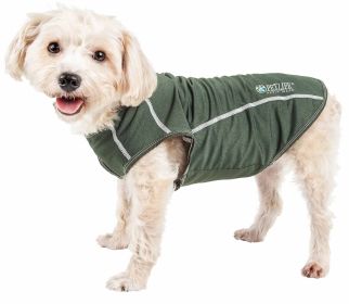 Pet Life Active 'Racerbark' 4-Way Stretch Performance Active Dog Tank Top T-Shirt (Color: Green, size: X-LARGE)